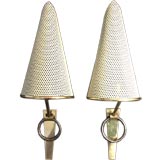 Pair of sconce Lights Attributed to Jacques Adnet