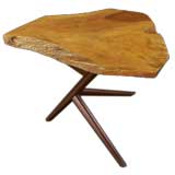 Walnut Free Edge Side Table by George Nakashima Walnut Free Edge Side Table by George Nakashima