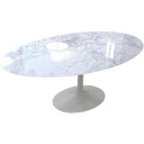 Large marble Tulip Dining Table by Eero Saarinen for Knoll