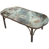 Asian Motif Bronze Coffee Table by Laverne