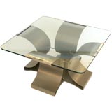 Stainless Steel Coffee Table By Francois Monnet