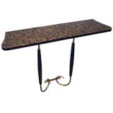Attractive Italian Console with Faux Tortoiseshell Top