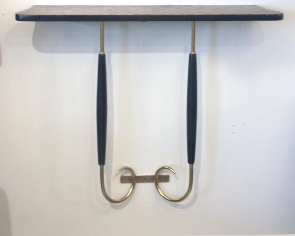 Attractive Italian Console with Faux Tortoiseshell Top