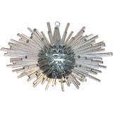 Vintage Dramatic Swiss Glass Rod Starburst Chandelier