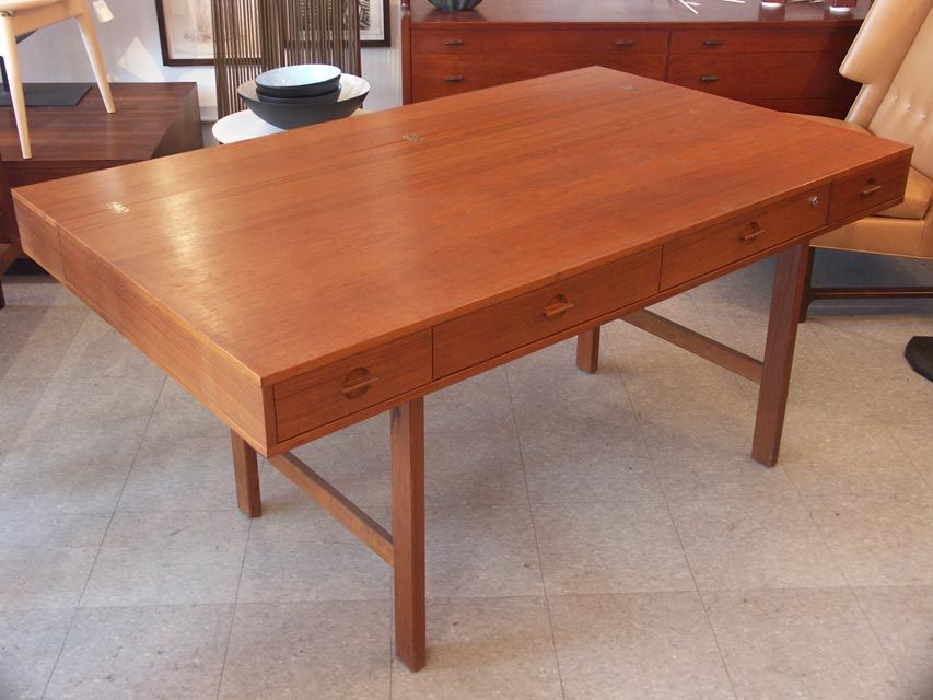 Teak Flip Top Desk by Lovig