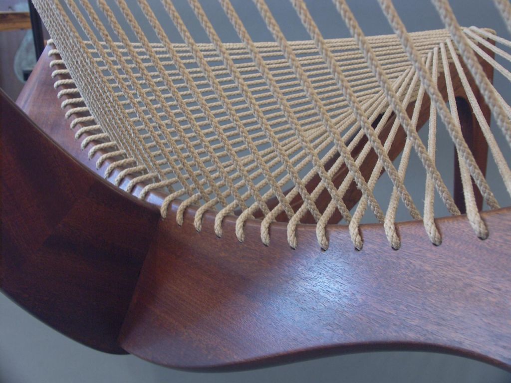 Walnut A Graceful Harp Chair by Jorgen Hovelskov