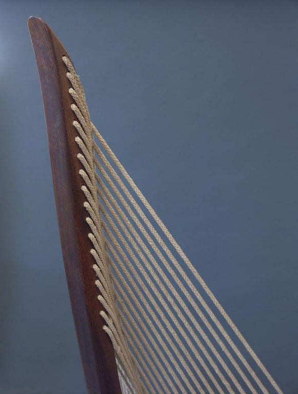 20th Century A Graceful Harp Chair by Jorgen Hovelskov