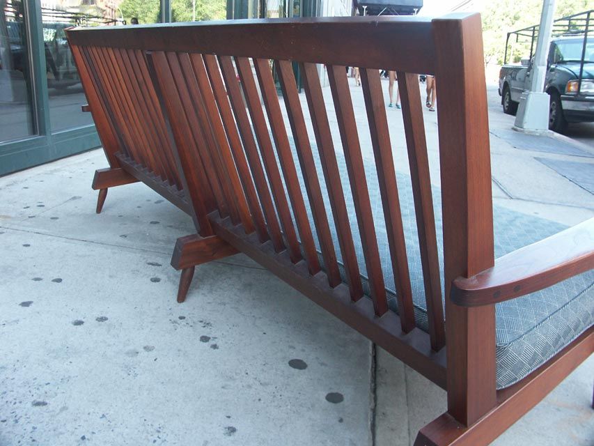 20th Century Slat Back Walnut Sofa by George Nakashima