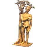 "Adam" a Glazed Ceramic Sculpture by Philip Eglin