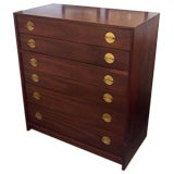 Walnut Highboy Chest of Drawers attributed to Baker