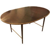 Mahogany and Brass Dining Table by Paul McCobb