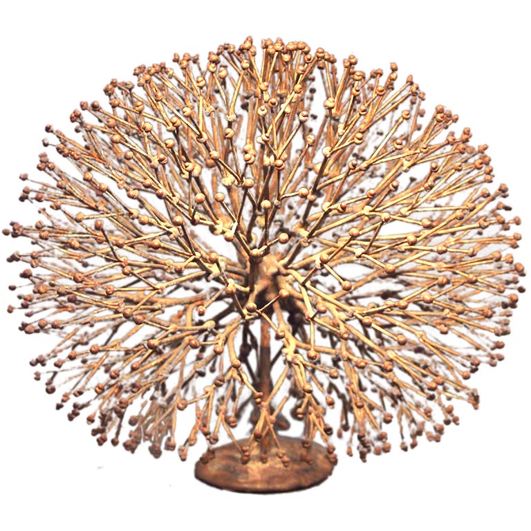 Outstanding Copper Bush Sculpture by Harry Bertoia