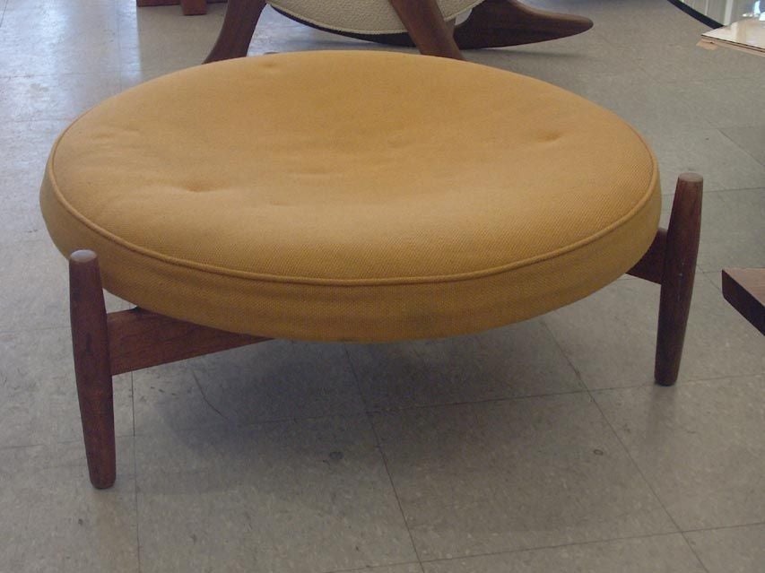 Luxurious Lounge Chair and Ottoman by Jens Risom 1