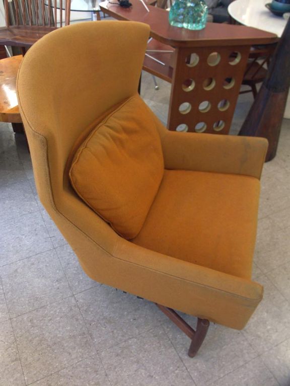 Teak Luxurious Lounge Chair and Ottoman by Jens Risom
