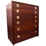 A Lovely Walnut Chest of Drawers Attributed to Baker