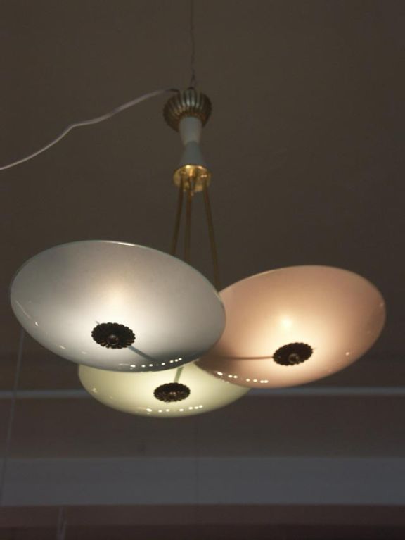 Lovely Italian Glass Cluster Ceiling Lamp 2 available 2