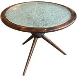 Vintage Italian 1950's Walnut "Jack" Base Occasional Table