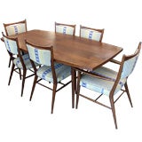 Beautiful Walnut Paul McCobb Dining Set with 6 Chairs