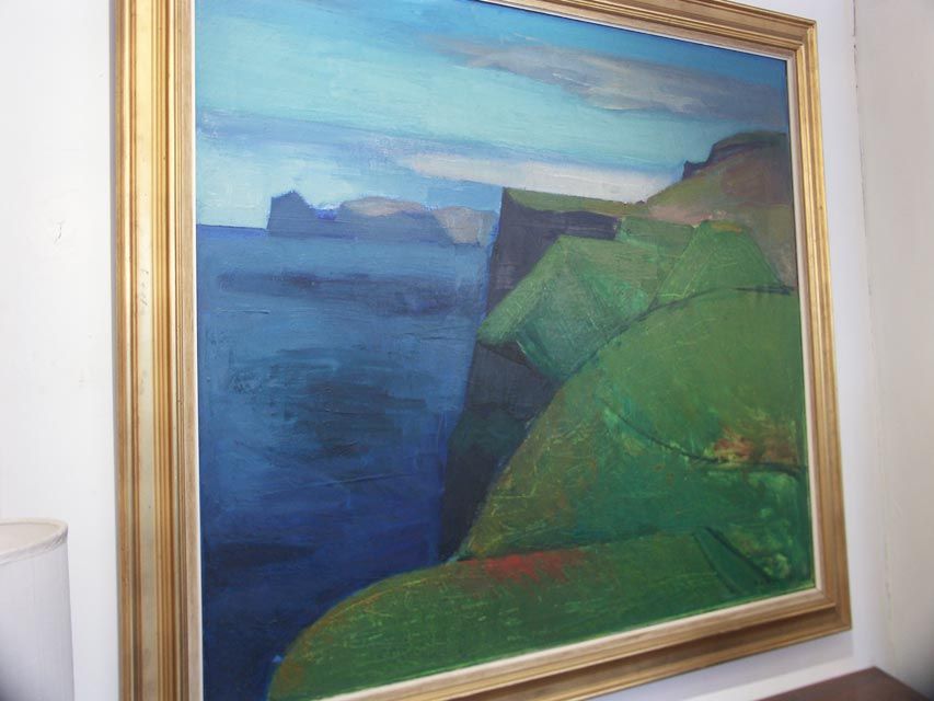 Mikines, a tiny village on the same named island of Mikines, is found in the Faroe islands. Its most notable inhabitant was painter Samuel Joensen Mikines (1906-1979). He worked in an expressionist style, primarly concerned with depictions of his
