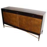 Leather Front Sideboard by Paul Mccobb
