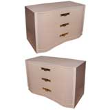Pair of White Lacquer Dressers by Grosfeld House
