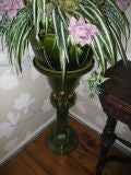 Antique Majolica  Planter on Stand