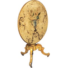 Italian Paint Decorated Tilt Top Tea Table