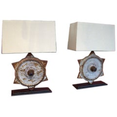 Pair of Iron Lamps