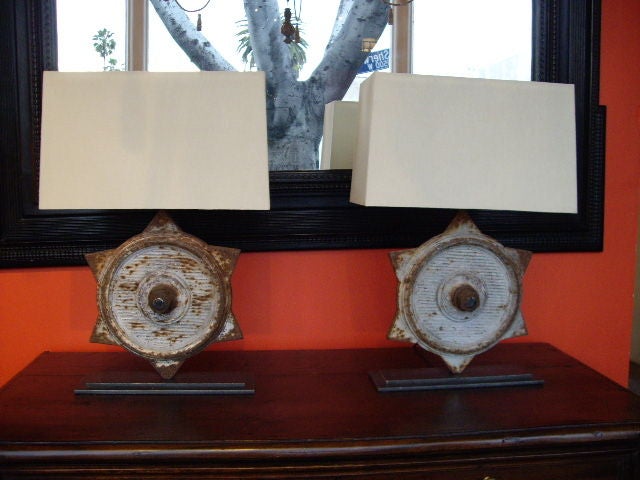 Pair of Iron Lamps