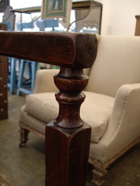 Provincial 18th Century Rush Seat Bench 3