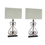 Pair of Iron Table Lamps