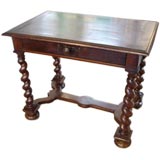 Walnut 18th Century Table with Barley Twist Legs Walnut 18th Century Table with Barley Twist Legs