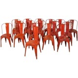 Set of 17 Red Stacking Chairs