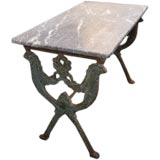 Cast Iron and Marble Table