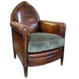 Gothic Style Leather Club Chair