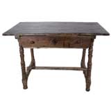 18th Century Walnut Table with Large Drawer