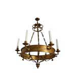 Gilt Iron Spanish Chandelier