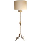 Gilt Metal Floor Lamp