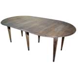 Oval Walnut Six Leg Table