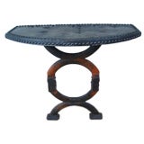 Iron Console with Riveted Top