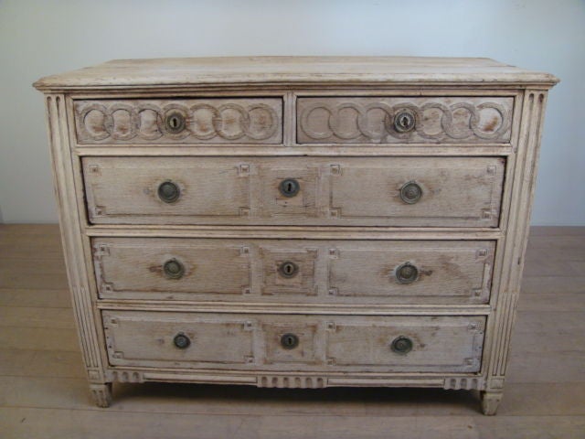 Bleached Oak 18th Century Style Commode