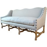 Upholstered Oak Mouton Leg Sofa