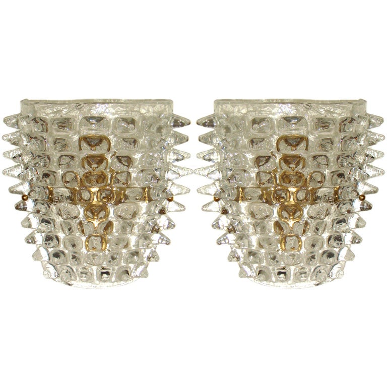 Pair of Glass sconces