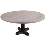 Iron Base Table with Walnut Top