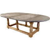 Zinc Top Dining Table
