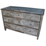 three drawer oak commode