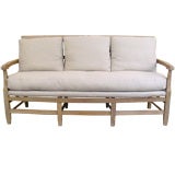 walnut bench with cushions