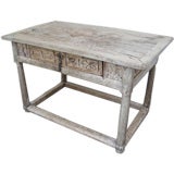 Antique continental one drawer side table