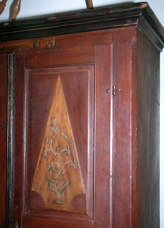 Wood Wedding Cabinet Dated with Original Paint