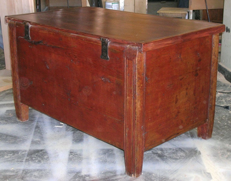 Painted Hope Chest circa 1855 with Original Paint 1
